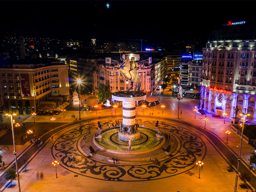 Makedonya Üsküp Şehir Merkezi
